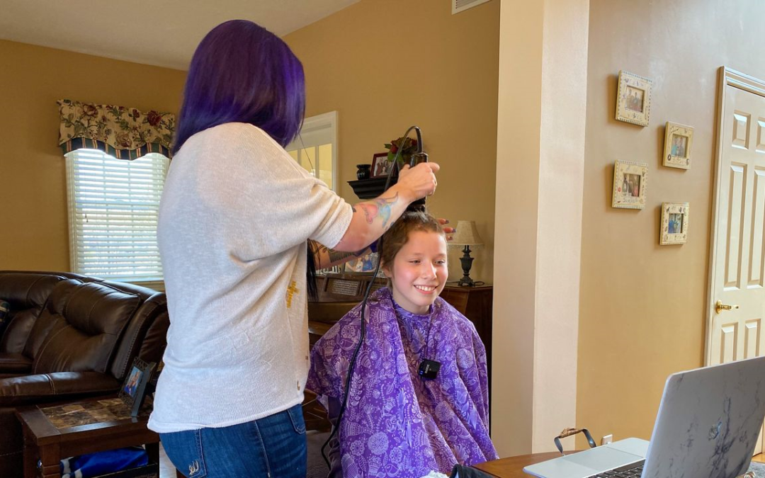 12-year-old Ellie Carriveau Shaves Head for Childhood Cancer Research