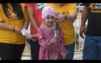 Pediatric cancer patient rings victory bell at Beverly Knight Olson Children’s Hospital